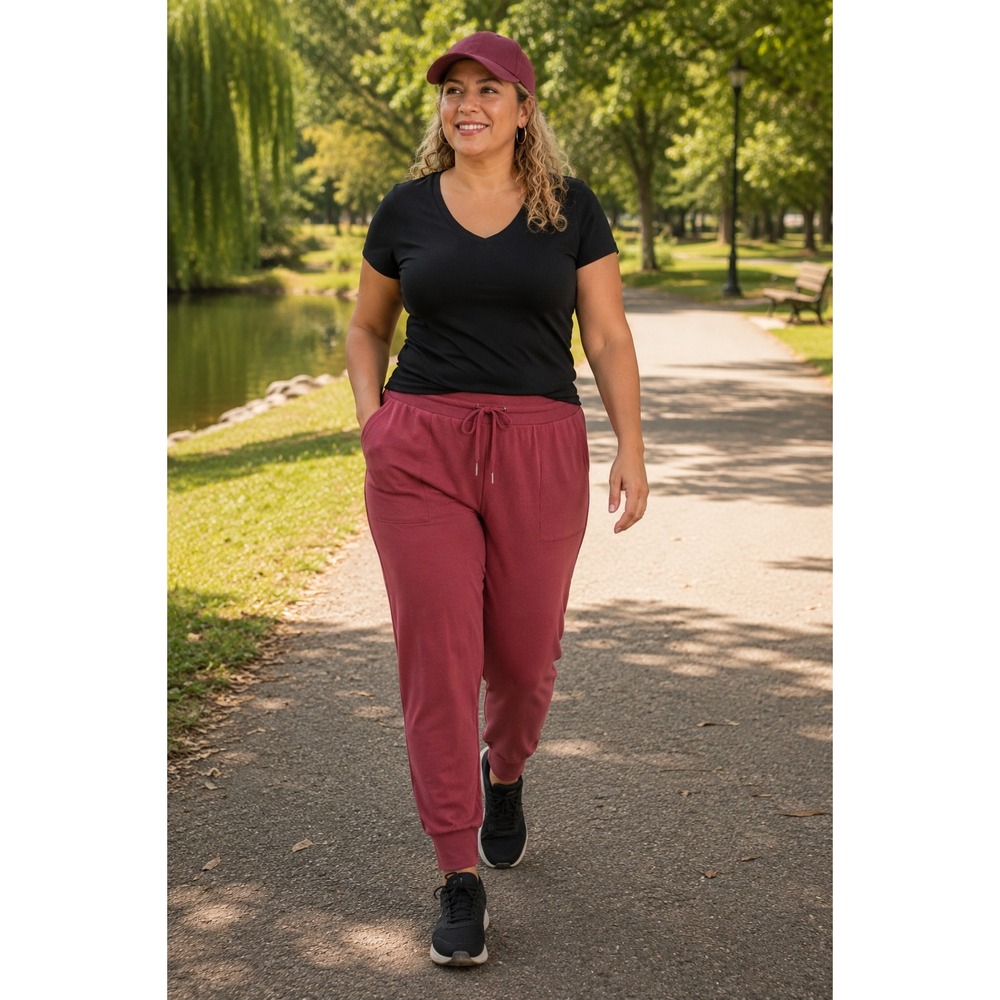 Threads 4 Thought Womens XL Burgundy Lenzing Modal Jogger Pants TWA1845